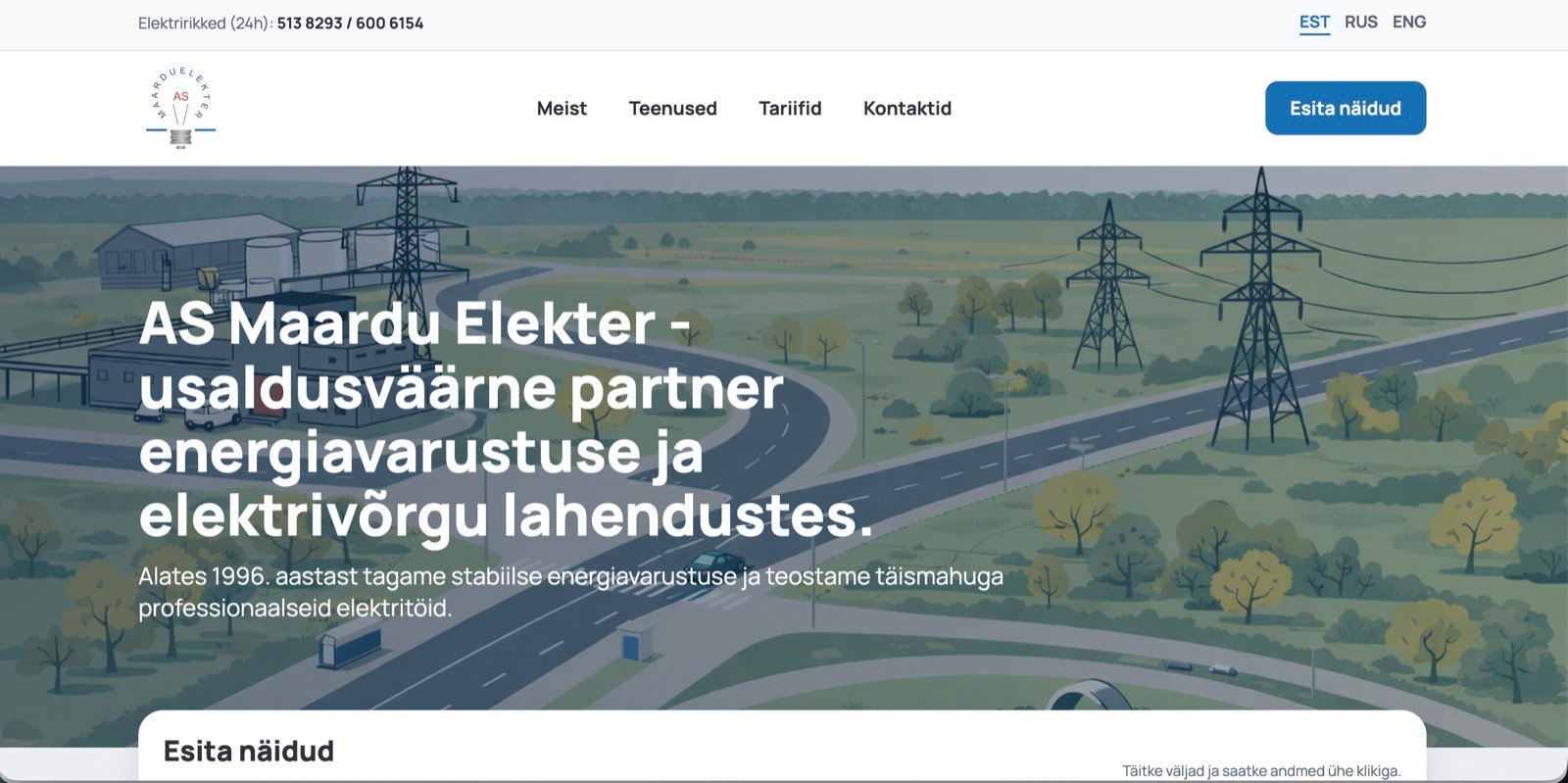 Electrical service website